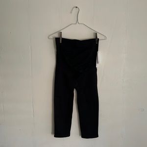 Black BLANQI maternity belly support crop leggings